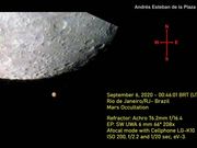 Ocultação de Marte pela Lua (06/09/2020).