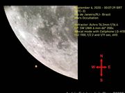 Ocultação de Marte pela Lua em 06 de setembro de 2020 