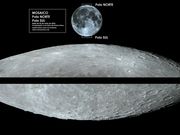 Regiões próximas dos polos lunares em 06 de maio de 2023.