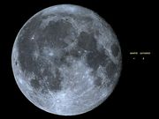 LUA, MARTE & SATURNO em 09/MAR/2012, 00h50m, fotografados com 48X de aumento, pelo mesmo conjunto Telescópio / Câmera (fotos separadas e agrupadas).