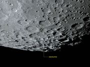 Shackleton – uma cratera cheia de gelo no polo sul lunar.