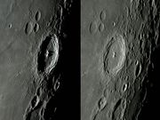 A cratera LANGRENUS em dois tempos.