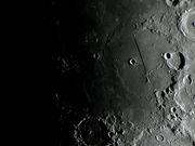 Rupes Recta - a mais notável falha escarpada da Lua