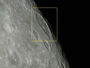 A grande cratera GAUSS junto ao limbo nordeste lunar.