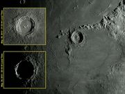 Eratosthenes e o amanhecer em Copernicus (diferença de 25 horas).