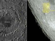 Mare ORIENTALE: Visão a partir do espaço e visão da Terra.