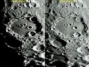 A grande cratera CLAVIUS em 01 e 02 de maio de 2020.