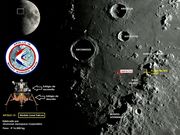 Local de Impacto do estágio de ascensão do Módulo Lunar Falcon.